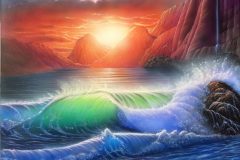 エアブラシオンラインスクール風景画編の作品