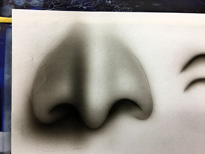 鼻を描く練習